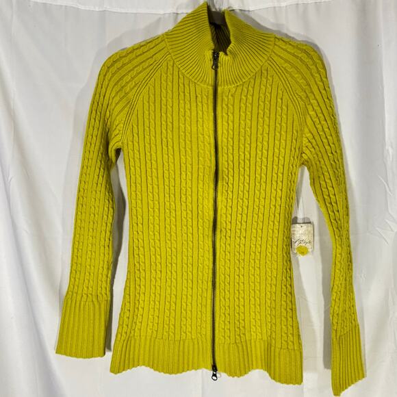Free People Eliza Sweater Mini Skirt Set Yellow Lime NWT Medium - Picture 6 of 11